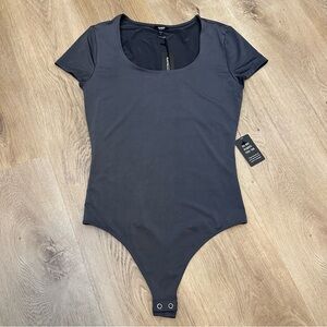 NWT Express Body Contour Deep Gray Thong Bodysuit